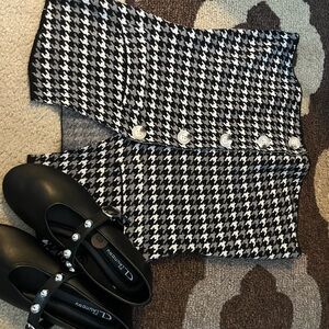 Chic Houndstooth Bodysuit in Black and White